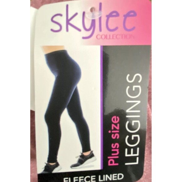 Skyler Fleece Lined Plus SizePlusWomen’s Activity Walking,Running,black Leggings - Picture 1 of 5